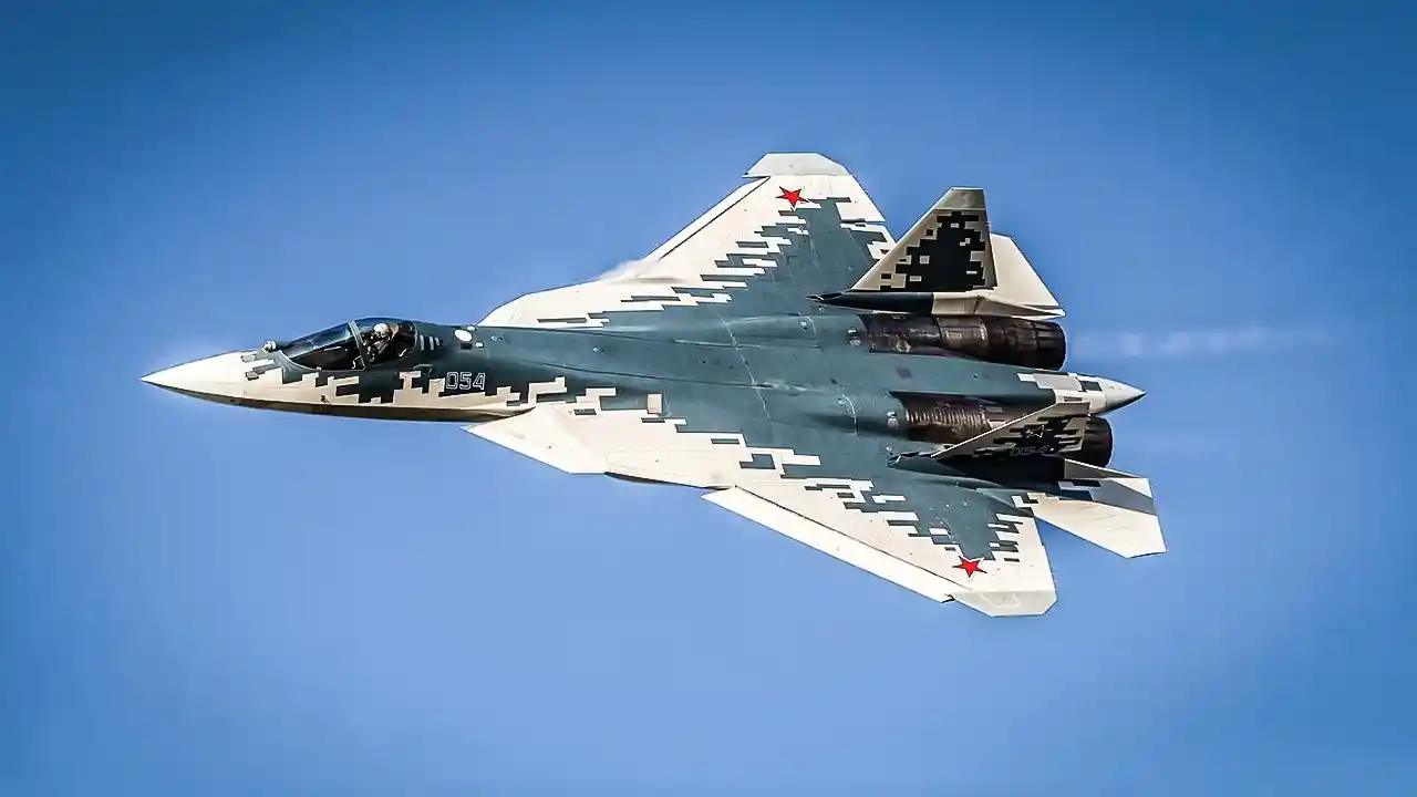 Russia Su-57E Fighter Jet in Aero India 2025