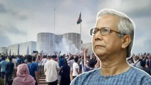 Student protest demanding change to Bangladesh's constitution